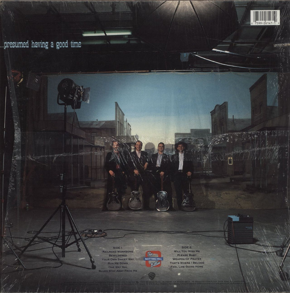 The Notting Hillbillies Missing... Presumed Having A Good Time - shrink US vinyl LP album (LP record)