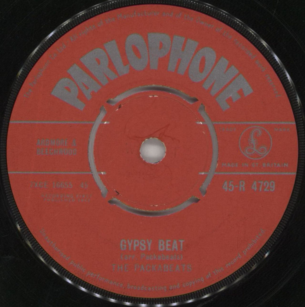 The Packabeats Gypsy Beat UK 7" vinyl single (7 inch record / 45) 45-R4729