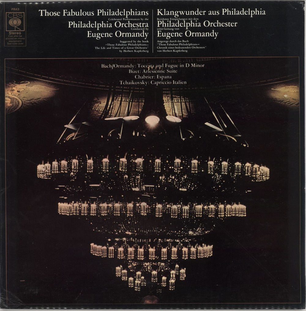 The Philadelphia Orchestra Those Fabulous Philadelphians UK vinyl LP album (LP record) PR43