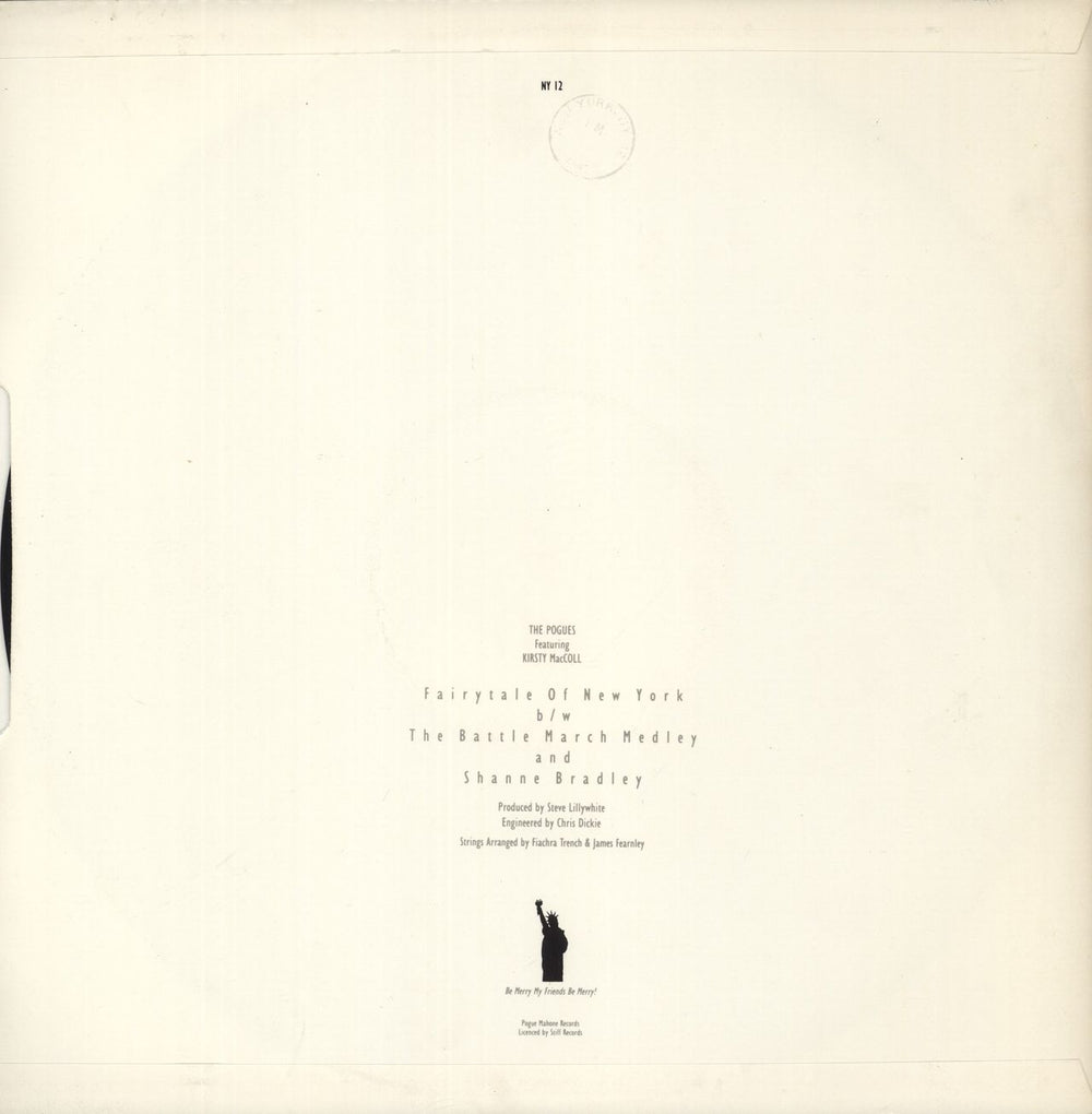 The Pogues Fairytale Of New York - A1U / B1U - EX UK 12" vinyl single (12 inch record / Maxi-single)