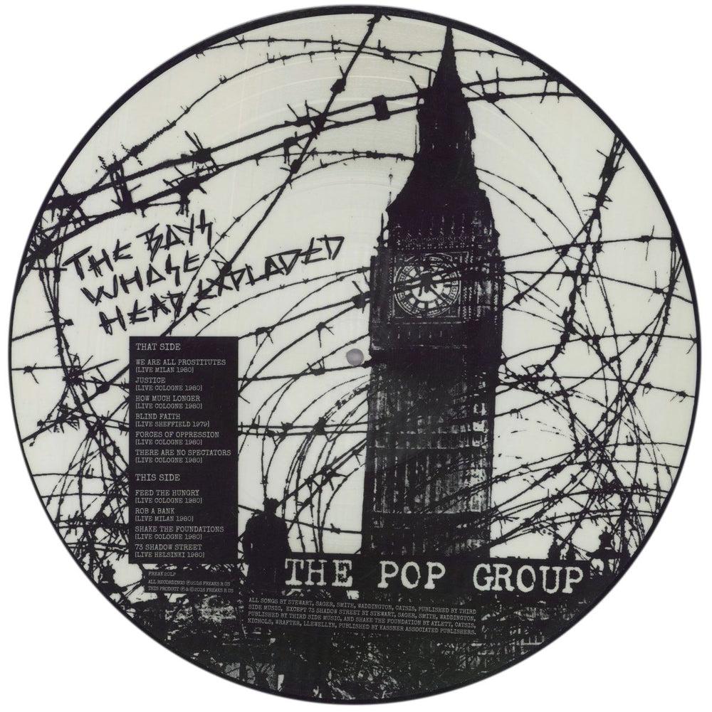 The Pop Group The Boys Whose Head Exploded UK picture disc LP (vinyl picture disc album) 5060410900234