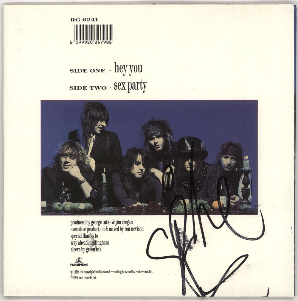 The Quireboys Hey You - Gatefold Picture Sleeve - Signed UK 7" vinyl single (7 inch record / 45) RG6241