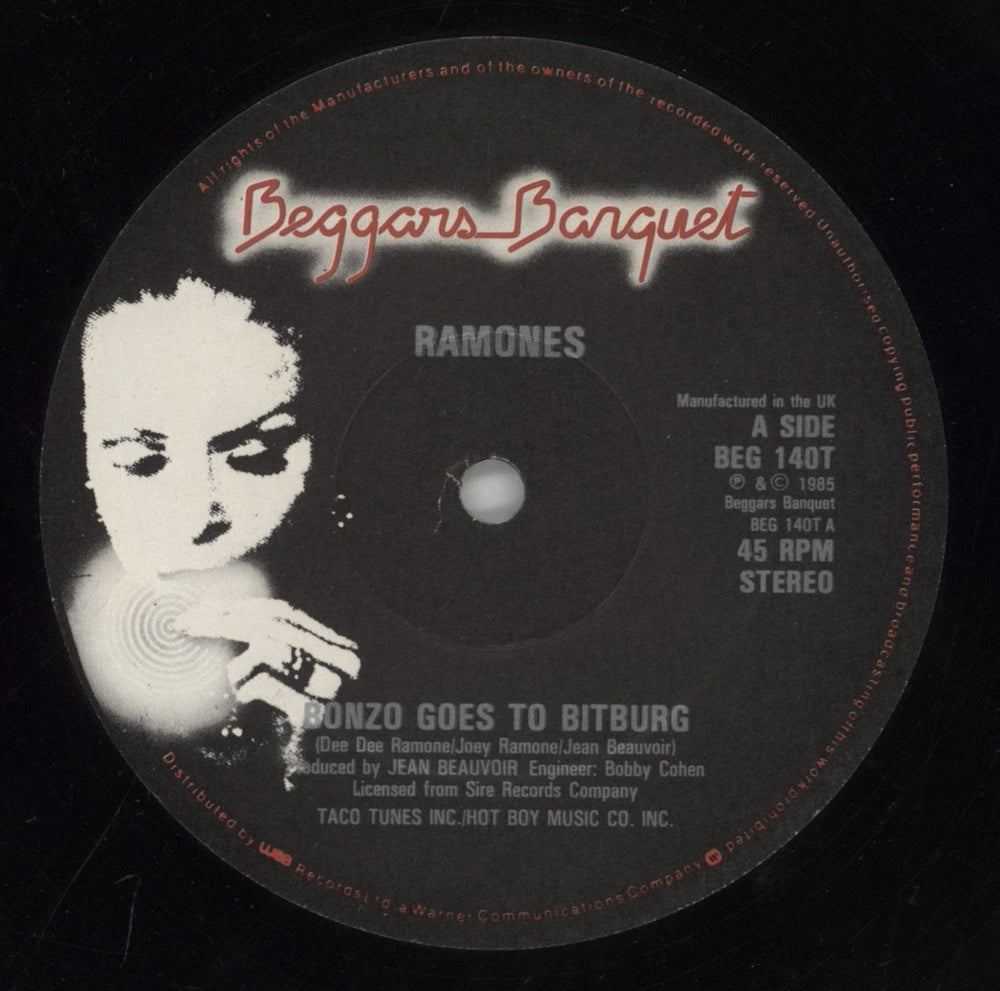 The Ramones Bonzo Goes To Bitburg - VG UK 12" vinyl single (12 inch record / Maxi-single) RAM12BO860553