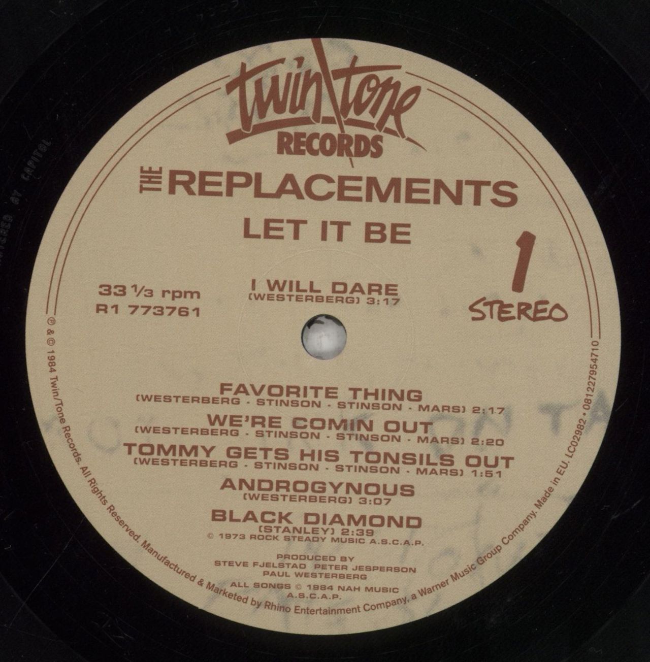 The Replacements Let It Be US Vinyl LP — RareVinyl.com