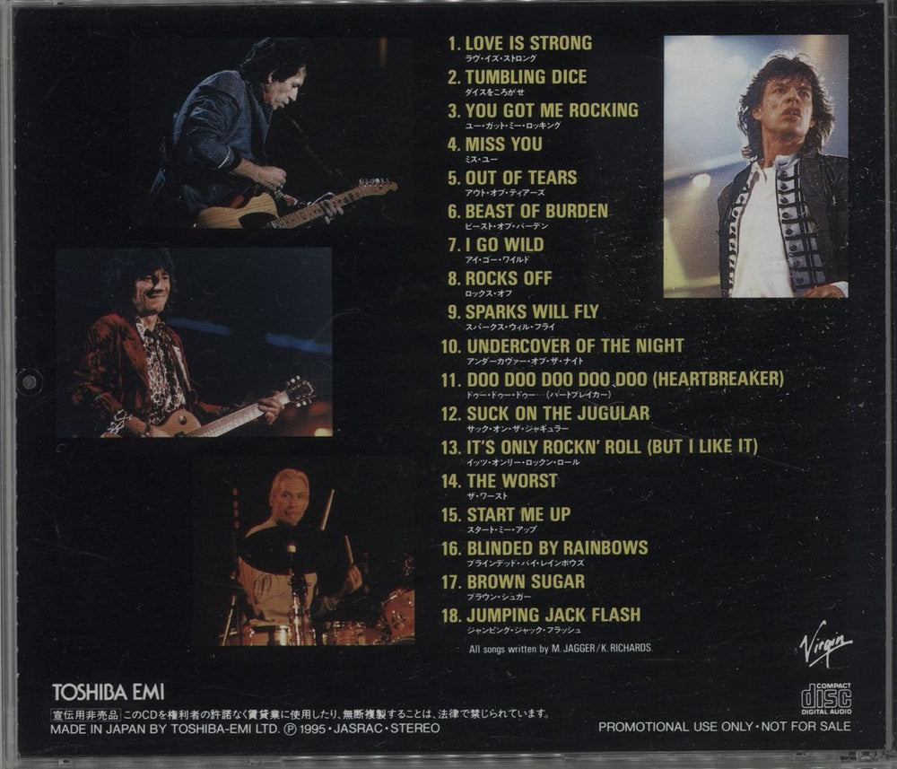 The Rolling Stones 94/95 Voodoo Lounge Tour Souvenir Japanese Promo CD album (CDLP)