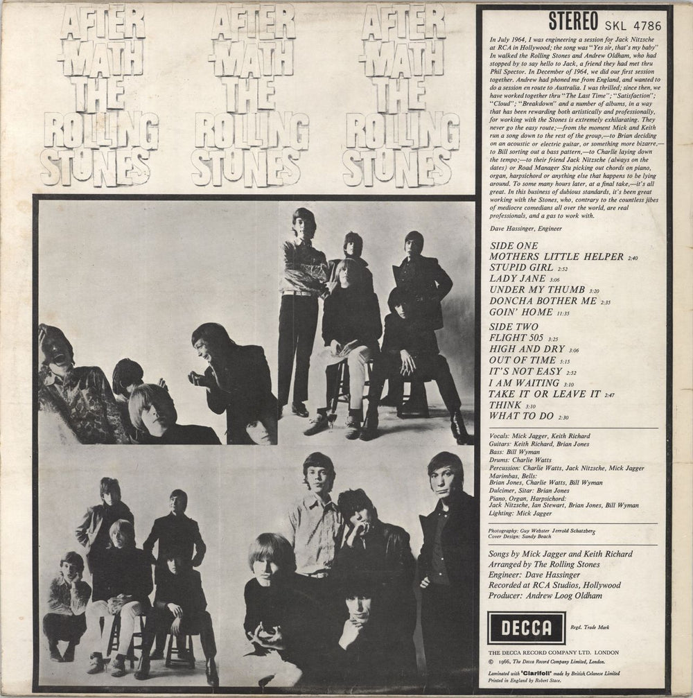 The Rolling Stones Aftermath - 3rd - EX UK vinyl LP album (LP record)