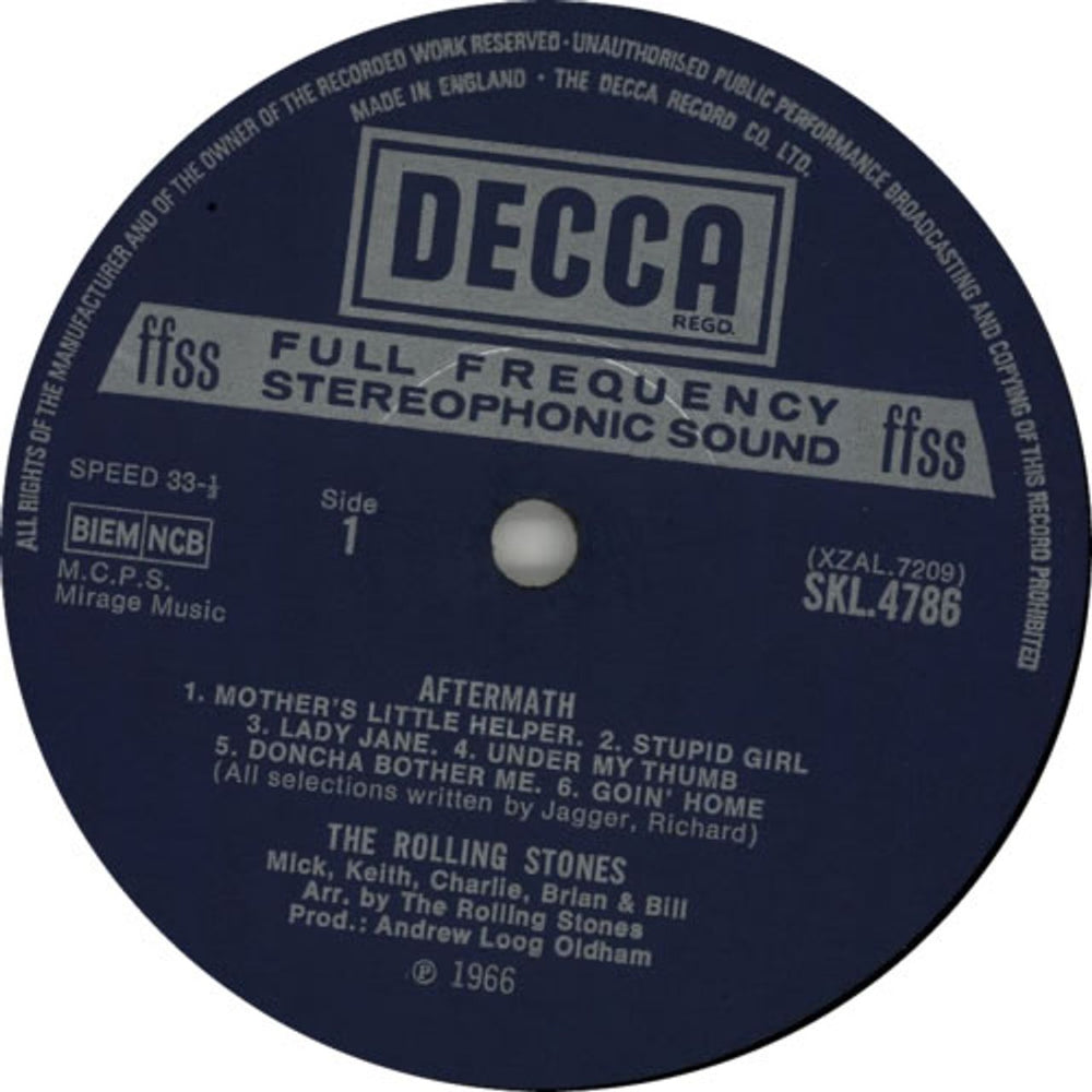 The Rolling Stones Aftermath - 3rd - EX UK vinyl LP album (LP record) ROLLPAF61502