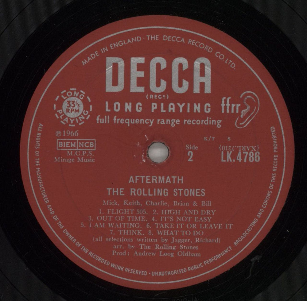 The Rolling Stones Aftermath - Shadow Sleeve - Annotated UK vinyl LP album (LP record)