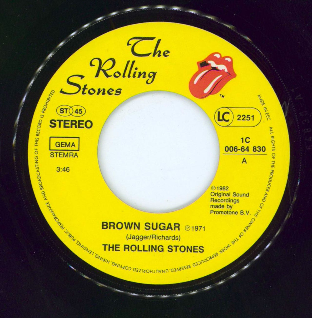 The Rolling Stones Brown Sugar - Oldie Collection German 7