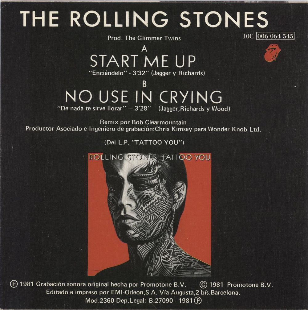 The Rolling Stones Enciéndelo Spanish 7" vinyl single (7 inch record / 45) ROL07EN645702