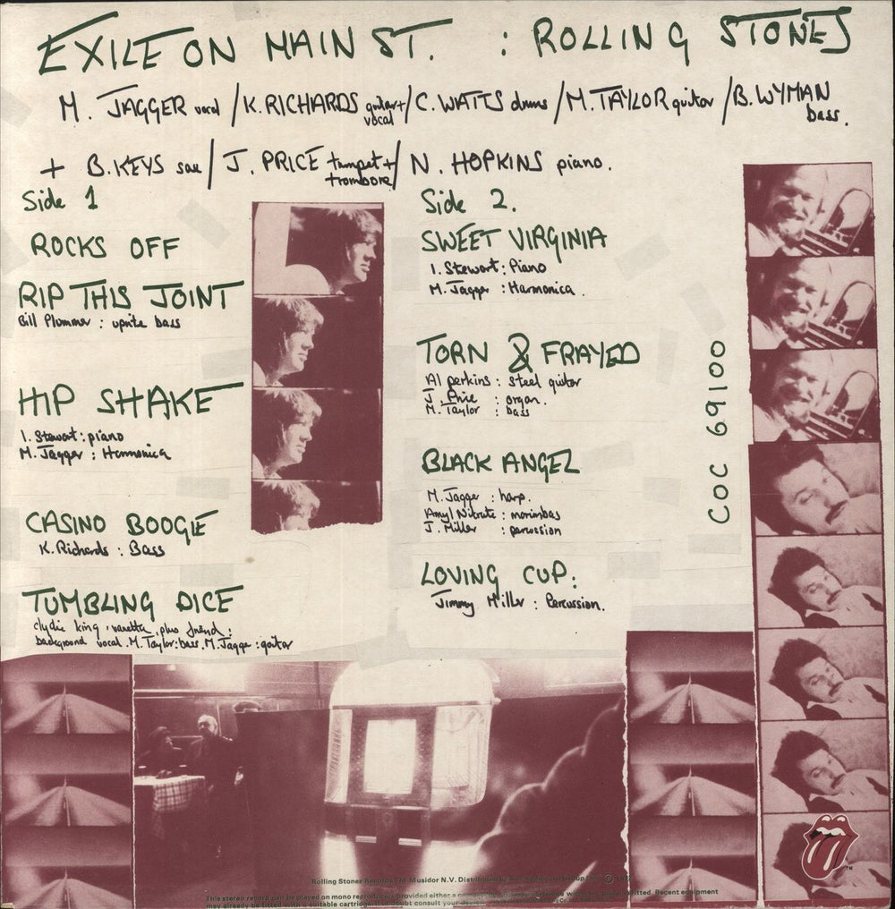 The Rolling Stones Exile On Main St - Complete - EX UK 2-LP vinyl record set (Double LP Album) 1972