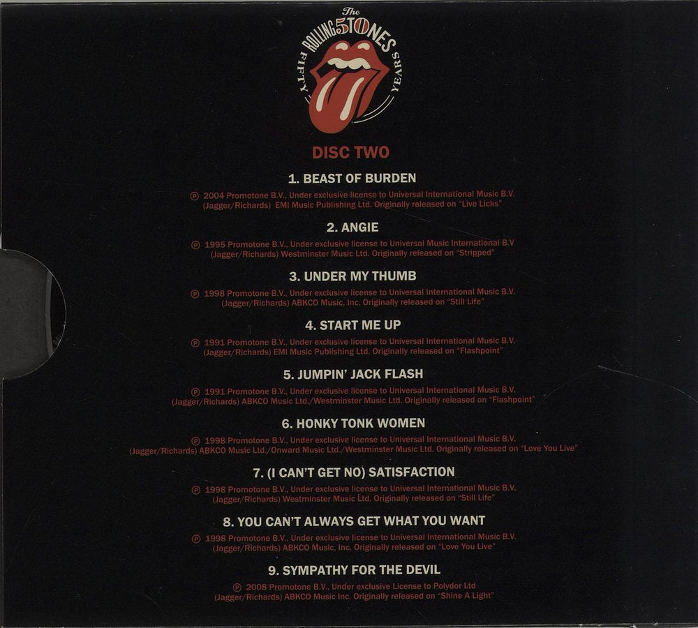 The Rolling Stones Live - The Rolling Stones Fifty Years - Sealed Canadian 2 CD album set (Double CD)