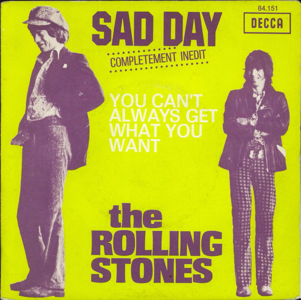 The Rolling Stones Sad Day French 7" vinyl single (7 inch record / 45) 84.151