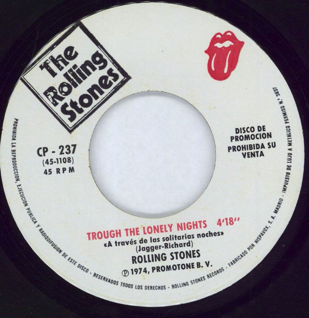 The Rolling Stones Solo es Rock'n Roll (Pero Me Gusta) Spanish Promo 7" vinyl single (7 inch record / 45) ROL07SO778583