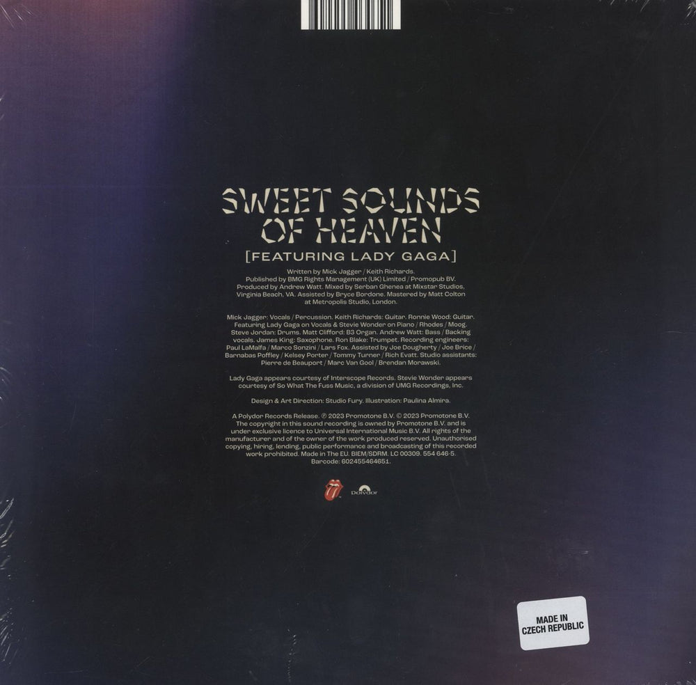 The Rolling Stones Sweet Sounds Of Heaven - One-sided Etched Black Vinyl UK 10" vinyl single (10 inch record) 0602455464651