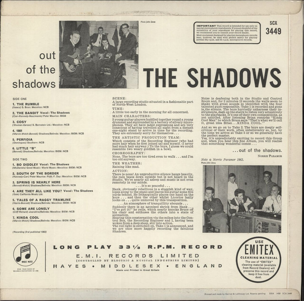 The Shadows Out Of The Shadows - 2nd UK vinyl LP album (LP record)