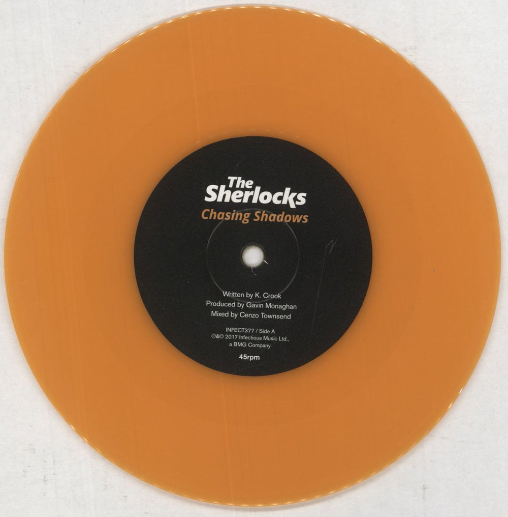 The Sherlocks Chasing Shadows - Orange Vinyl UK 7" vinyl single (7 inch record / 45) 0MJ07CH848846