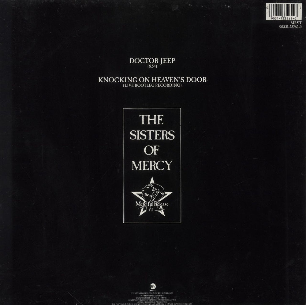 The Sisters Of Mercy Doctor Jeep UK 12" vinyl single (12 inch record / Maxi-single) 090317326207