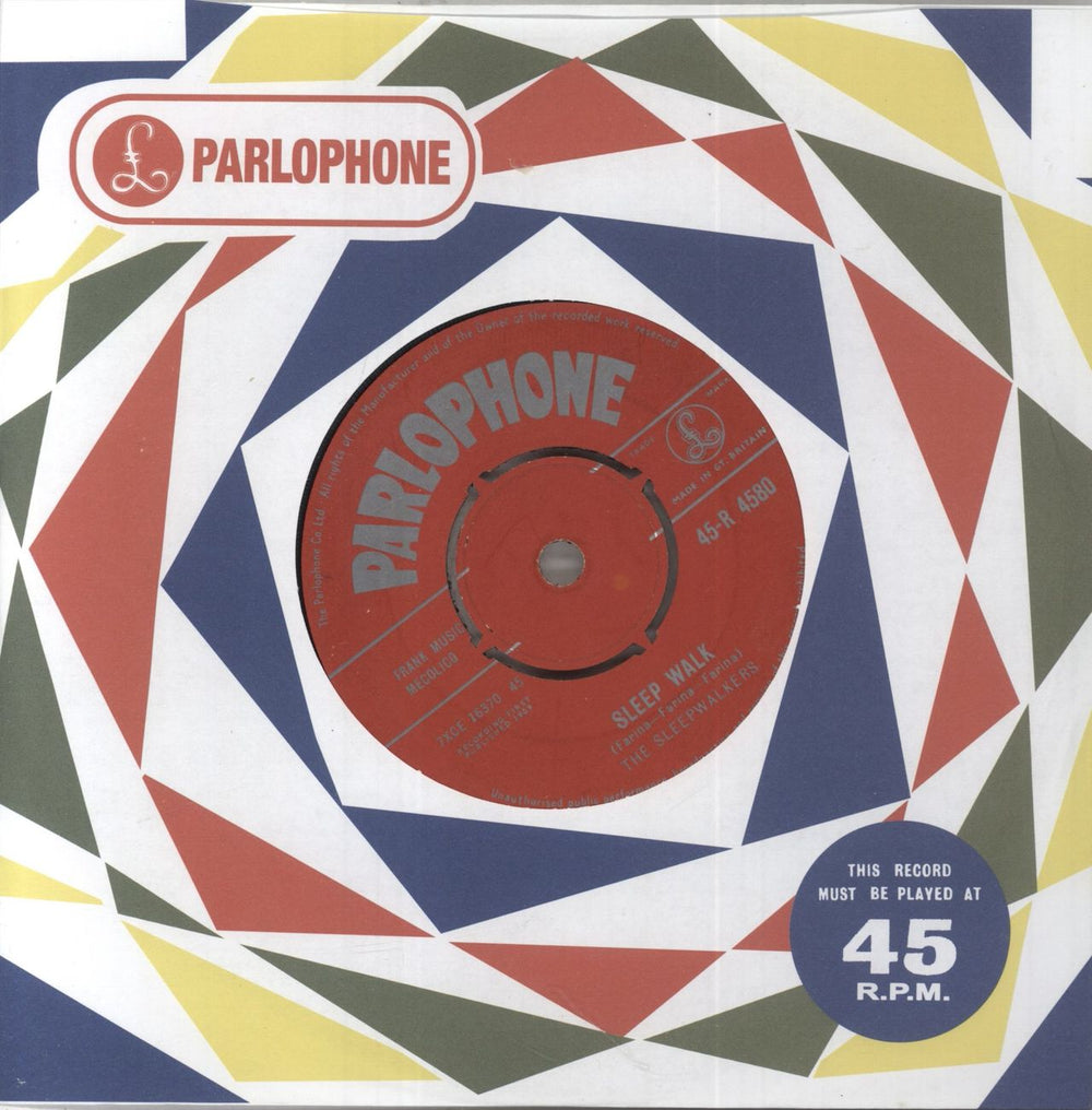 The Sleepwalkers Sleep Walk UK 7" vinyl single (7 inch record / 45) 45-R4580