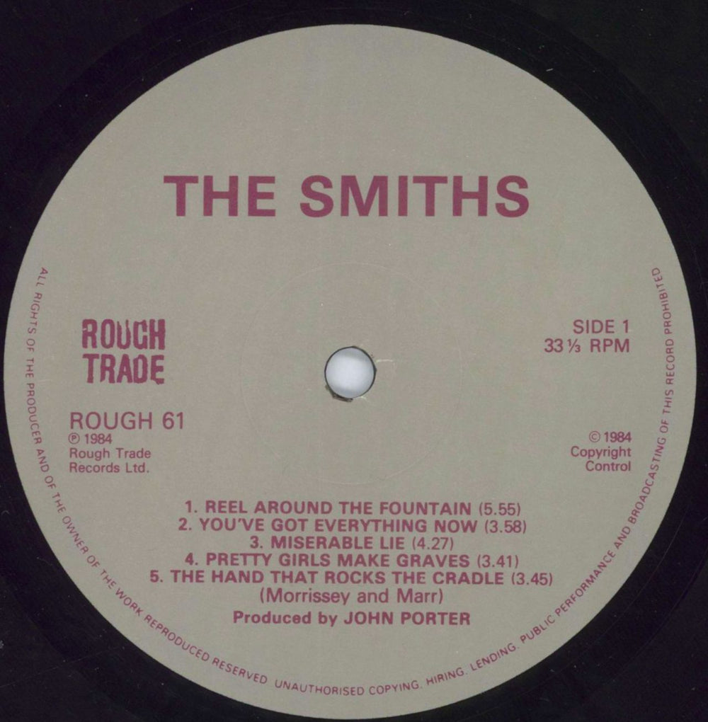 The Smiths The Smiths - 3rd UK vinyl LP album (LP record) SMILPTH817829