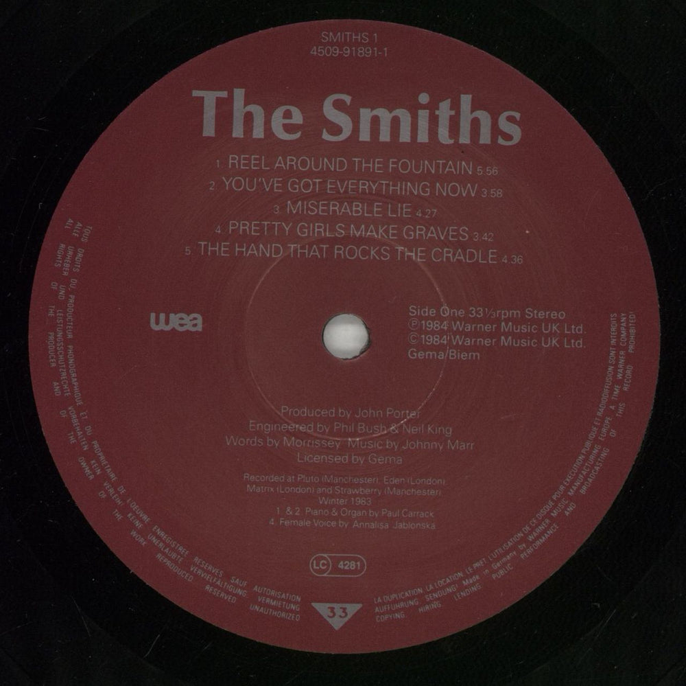 The Smiths The Smiths UK 10" vinyl single (10 inch record) SMI10TH57327