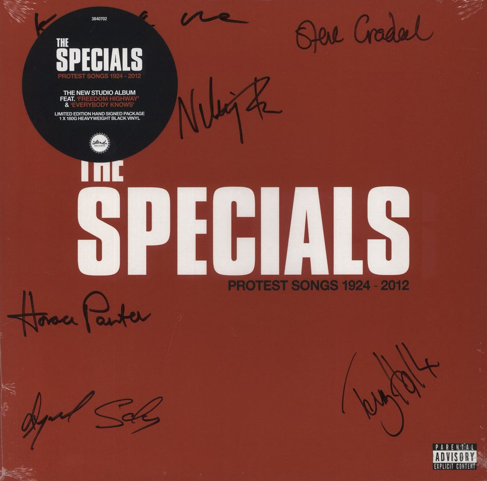 The Specials Protest Songs 1924-2012 - 180gm Vinyl + Signed - Sealed UK vinyl LP album (LP record) 3840702