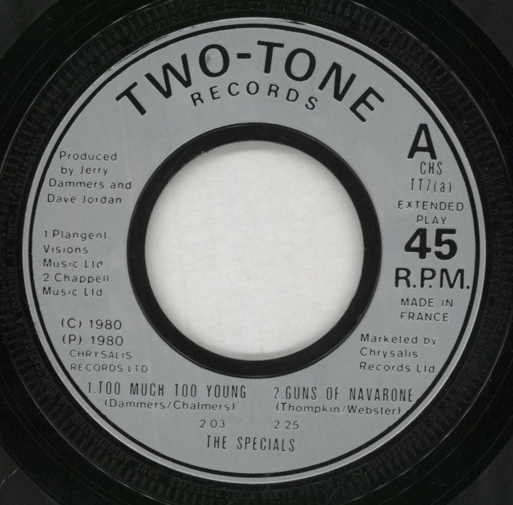 The Specials Too Much Too Young EP - P/S French 7" vinyl single (7 inch record / 45) SPE07TO858238
