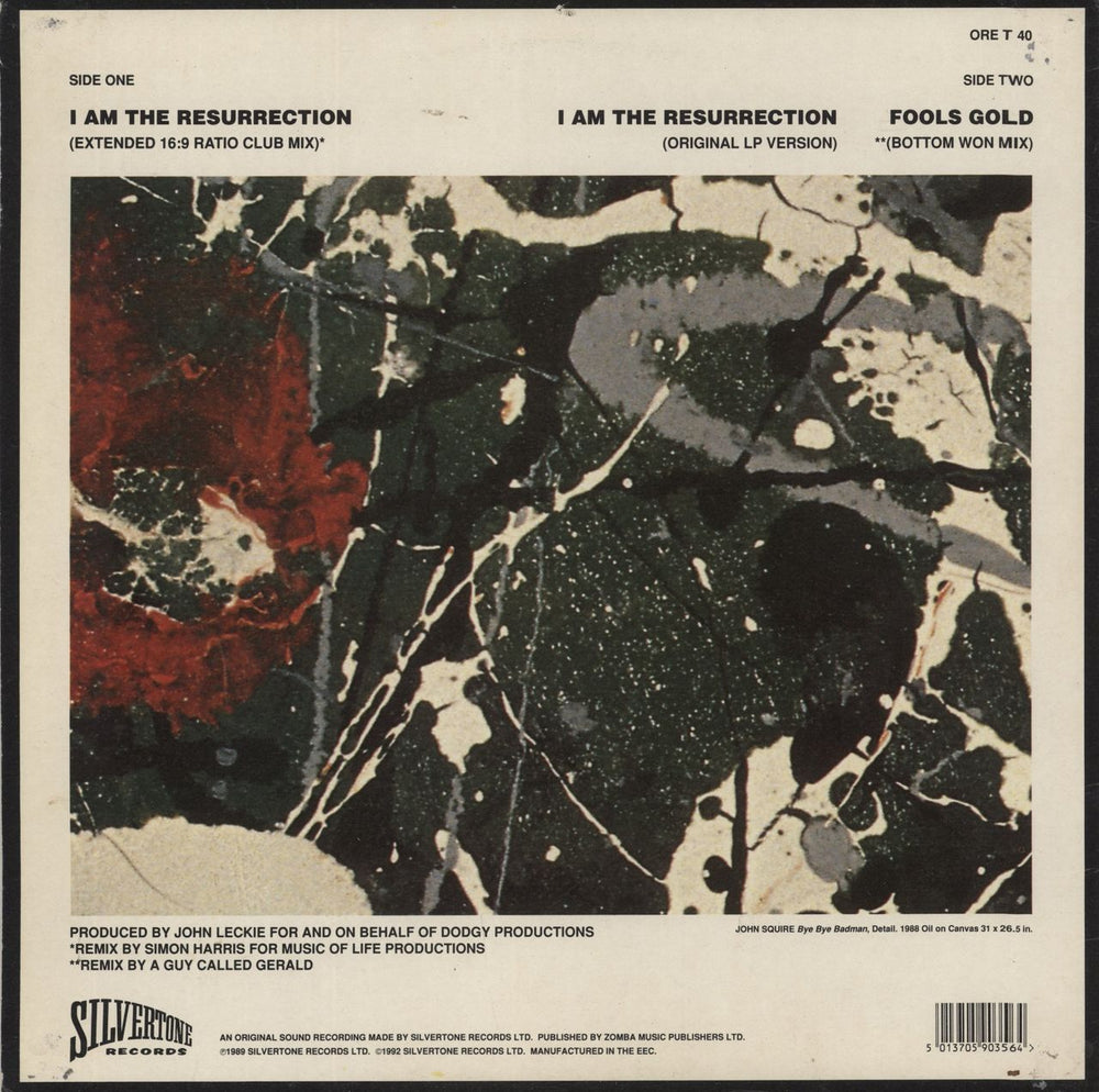 The Stone Roses I Am The Resurrection UK 12" vinyl single (12 inch record / Maxi-single) 5013705903564