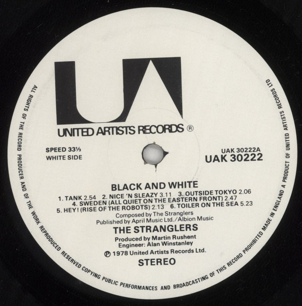 The Stranglers Black And White + Mispressed Beige Vinyl 7" - shrink UK vinyl LP album (LP record) STRLPBL701916