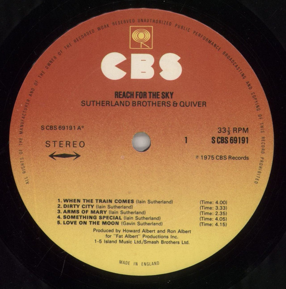 The Sutherland Brothers & Quiver Reach For The Sky - Stickered sleeve UK vinyl LP album (LP record) SBQLPRE863263