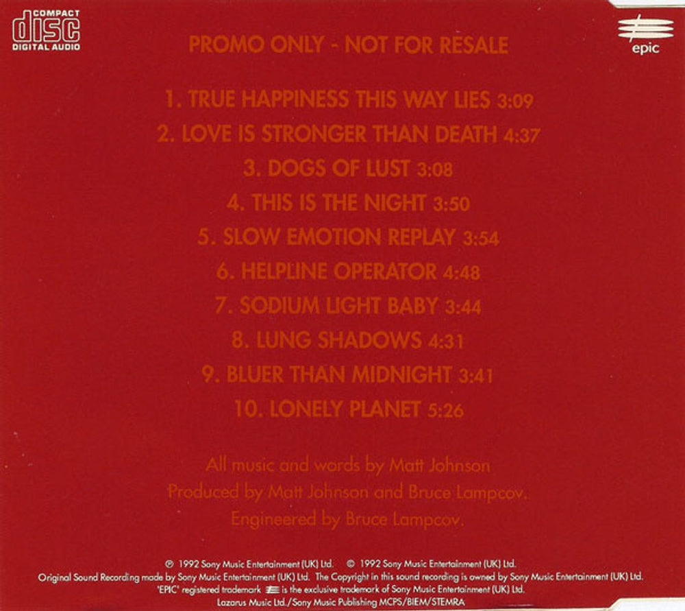 The The Dusk UK Promo CD album (CDLP) 5012980132324