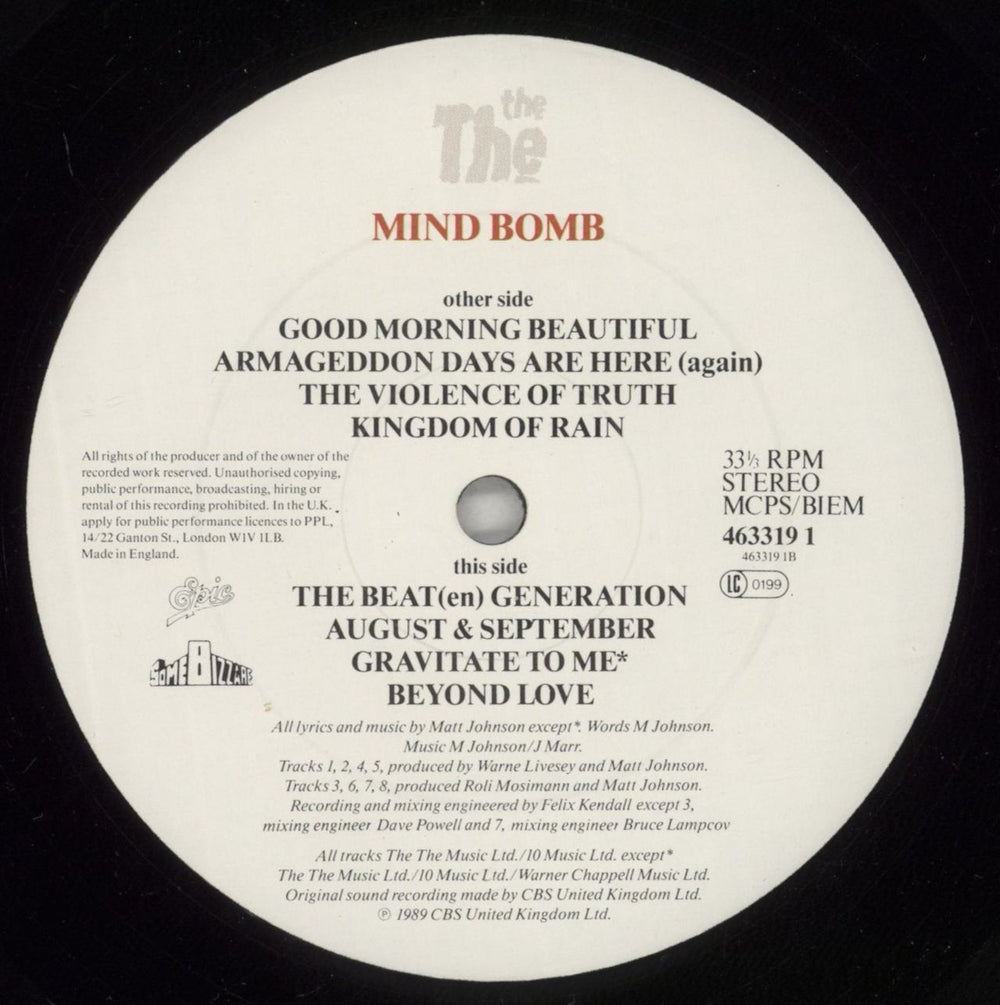 The The Mind Bomb - Hype Sticker - EX UK vinyl LP album (LP record) THELPMI875683