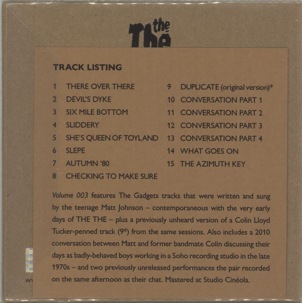 The The Official Bootleg - Volume 003 UK CD-R acetate