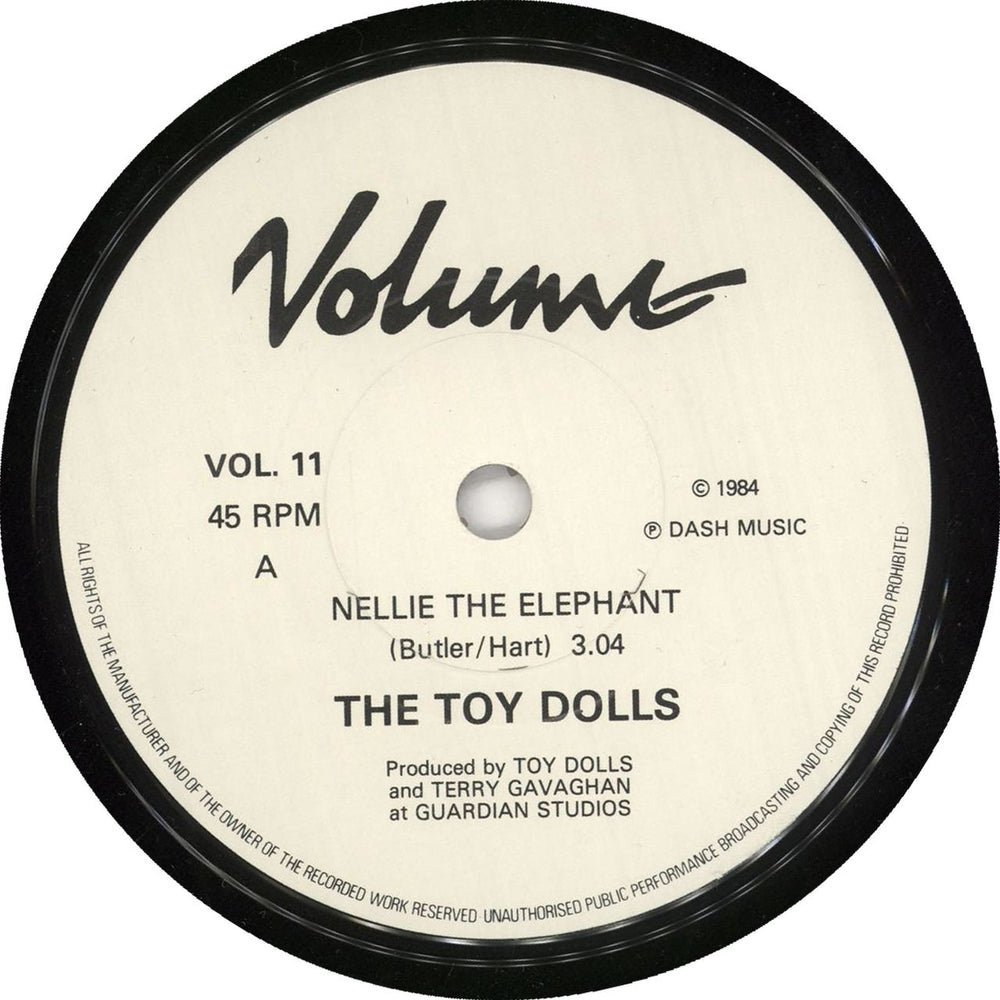 The Toy Dolls (70s) Nellie The Elephant - 3rd UK 7" vinyl single (7 inch record / 45) TYD07NE738477