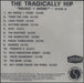 The Tragically Hip Music@Work US Promo CD-R acetate CD-R ACETATE