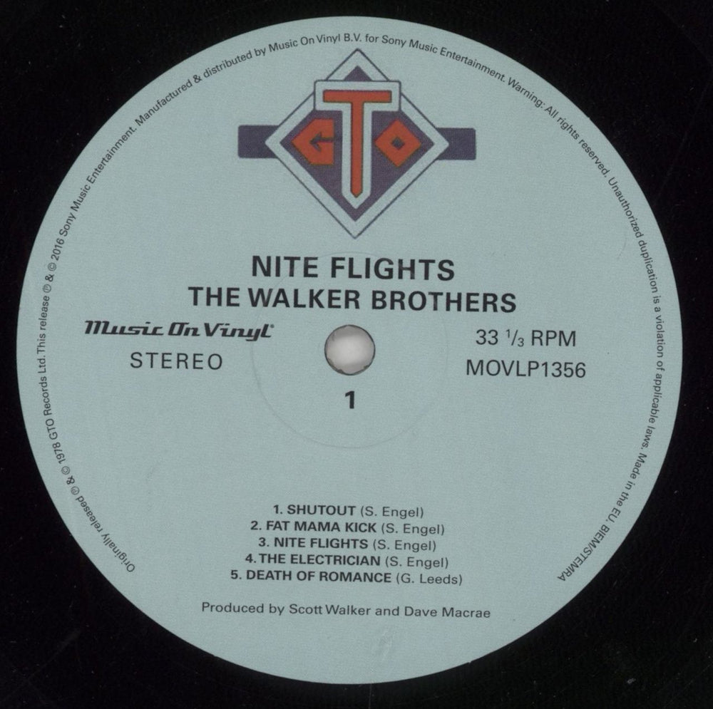The Walker Brothers Nite Flights - 180g UK vinyl LP album (LP record) TWBLPNI849026