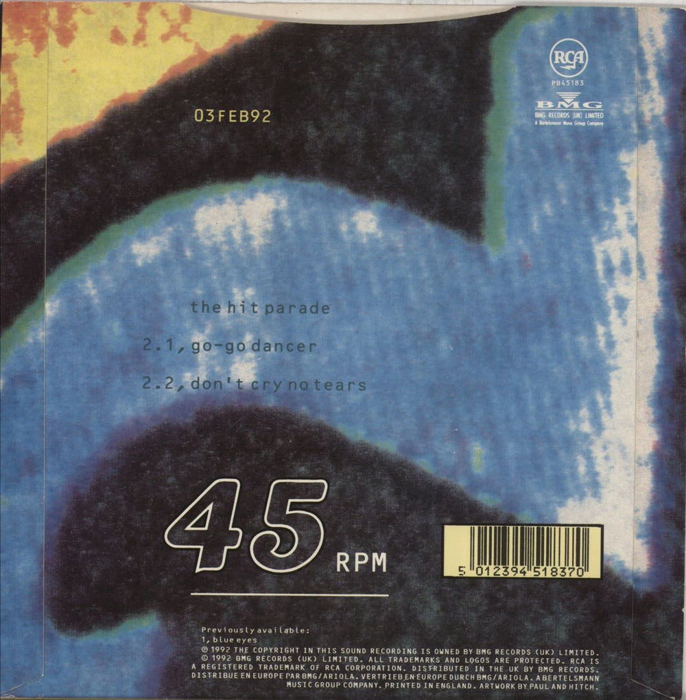 The Wedding Present Go Go Dancer UK 7" vinyl single (7 inch record / 45) 5012394518370