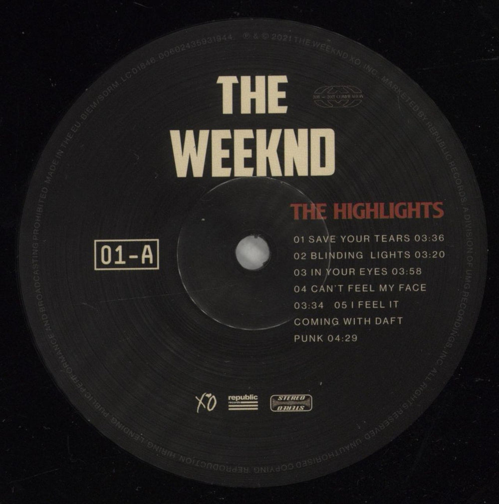 The Weeknd The Highlights - Black Vinyl - EX UK 2-LP vinyl record set (Double LP Album) YRS2LTH875851