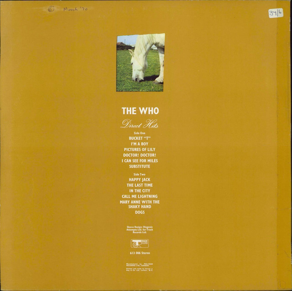 The Who Direct Hits - WOS UK vinyl LP album (LP record)