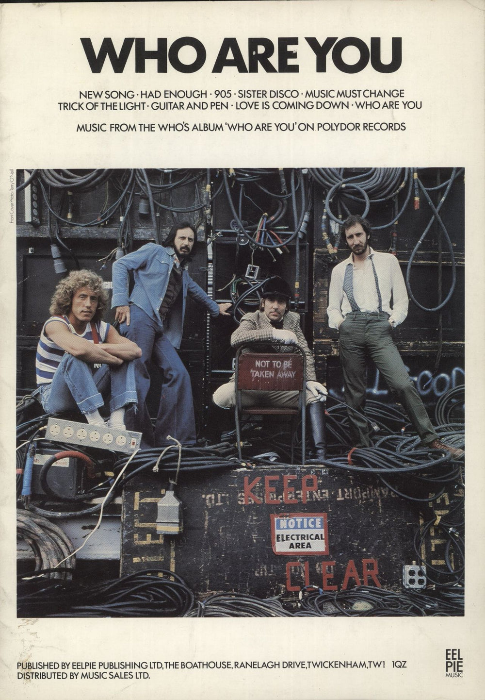 The Who Who Are You Songbook UK book EX5003-9