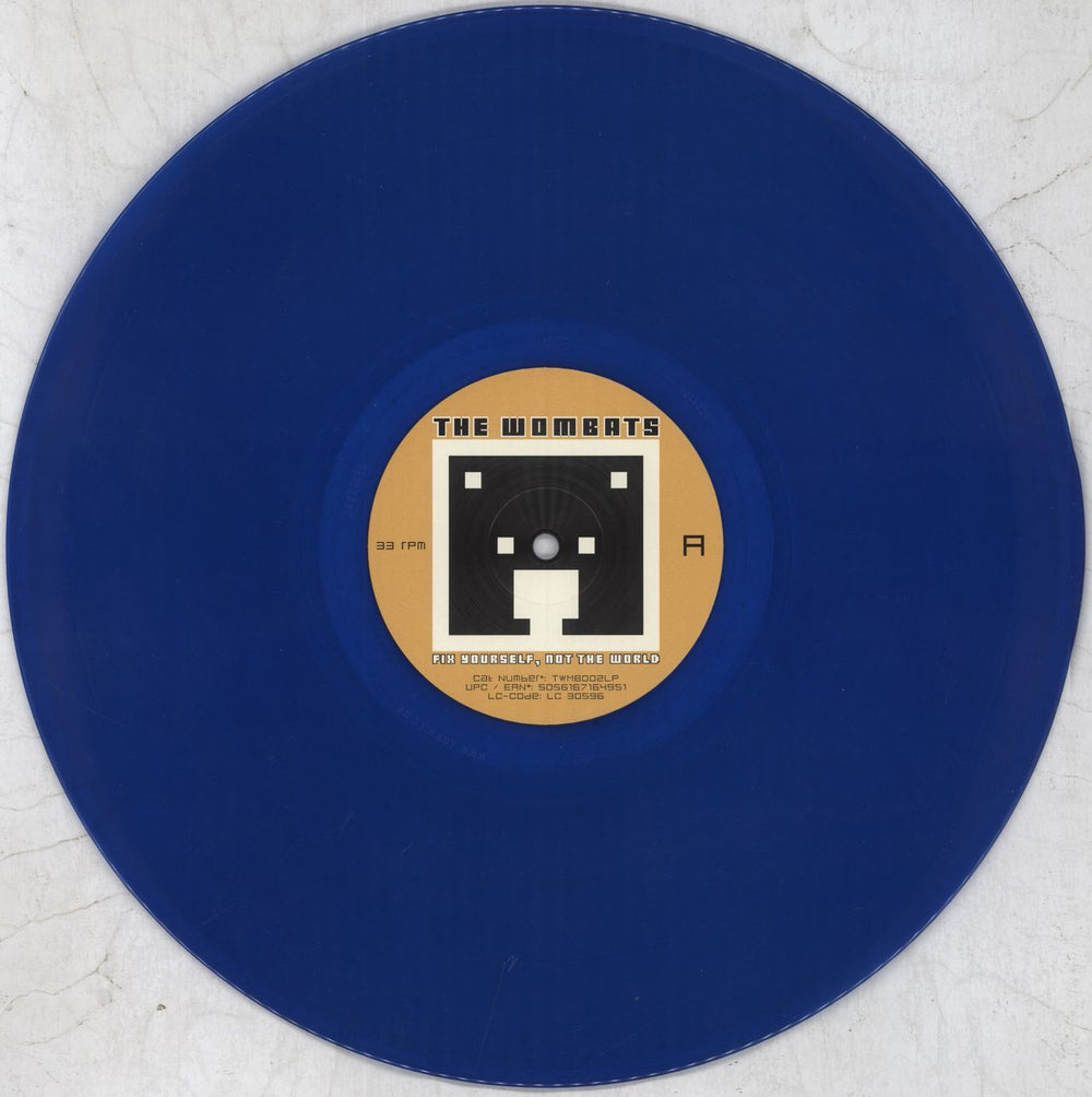 The Wombats Fix Yourself, Not The World - Blue Vinyl UK vinyl LP album (LP record) TWZLPFI824556