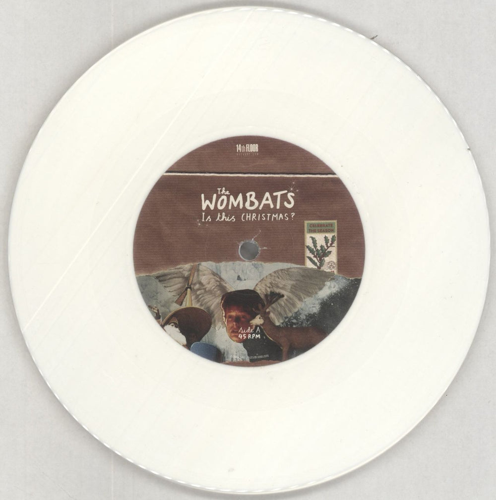 The Wombats Is This Christmas? - White Vinyl UK 7" vinyl single (7 inch record / 45) TWZ07IS455854