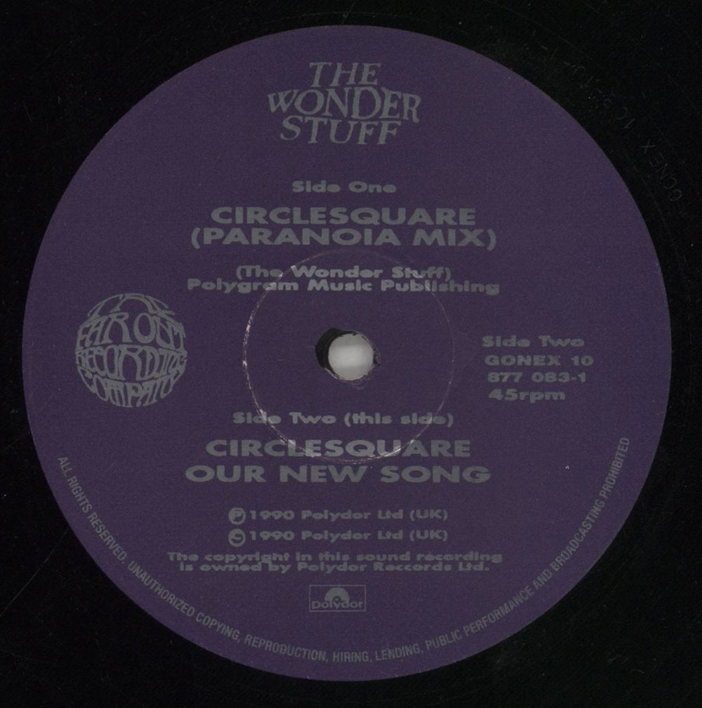 The Wonder Stuff Circlesquare UK 12" vinyl single (12 inch record / Maxi-single) WON12CI105391