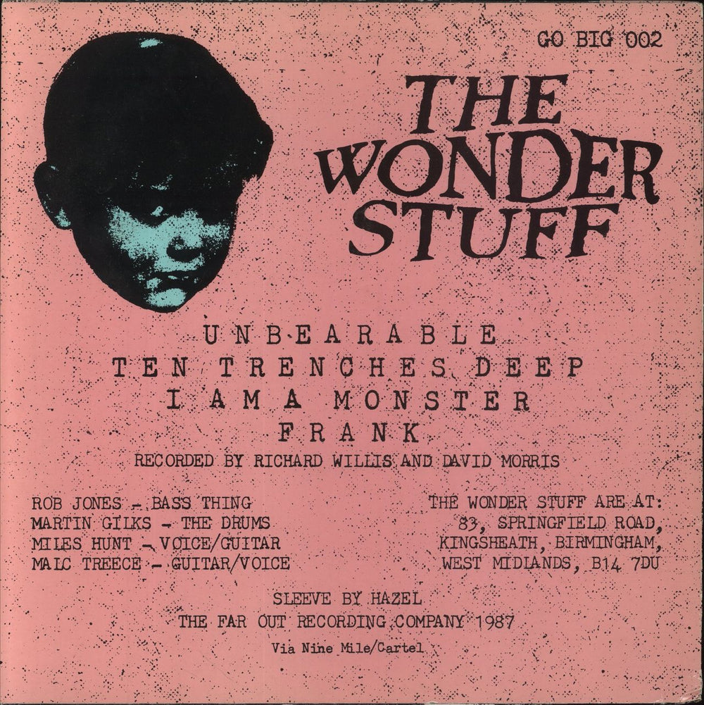 The Wonder Stuff Unbearable UK 12" vinyl single (12 inch record / Maxi-single)