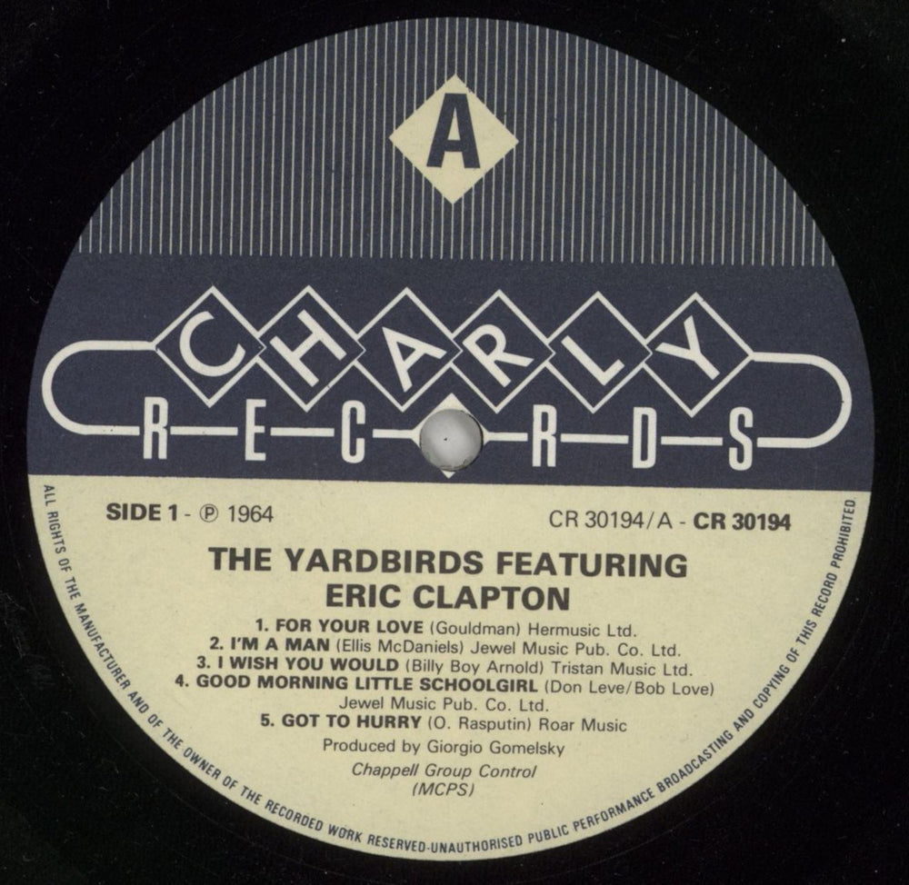 The Yardbirds The Yardbirds Featuring Eric Clapton UK vinyl LP album (LP record) YDBLPTH655465