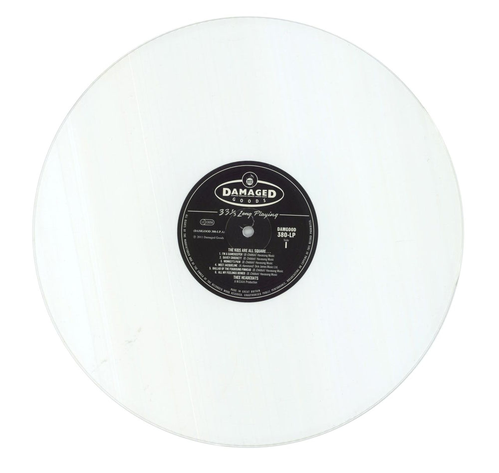 Thee Headcoats The Kids Are All Square - This Is Hip! - White Vinyl UK vinyl LP album (LP record) HDCLPTH859446