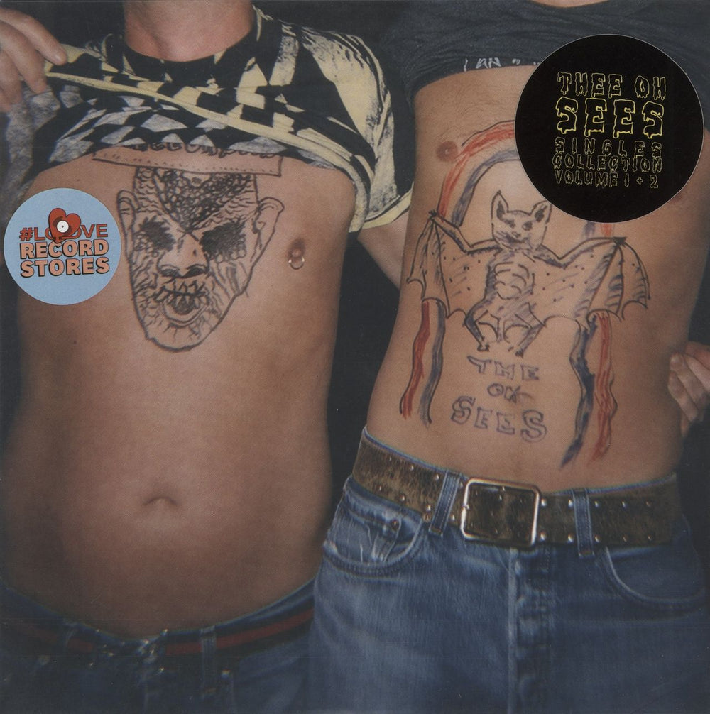 Thee Oh Sees Singles Vol. 1 + 2 - Yellow Vinyl UK 2-LP vinyl record set (Double LP Album) CF-007