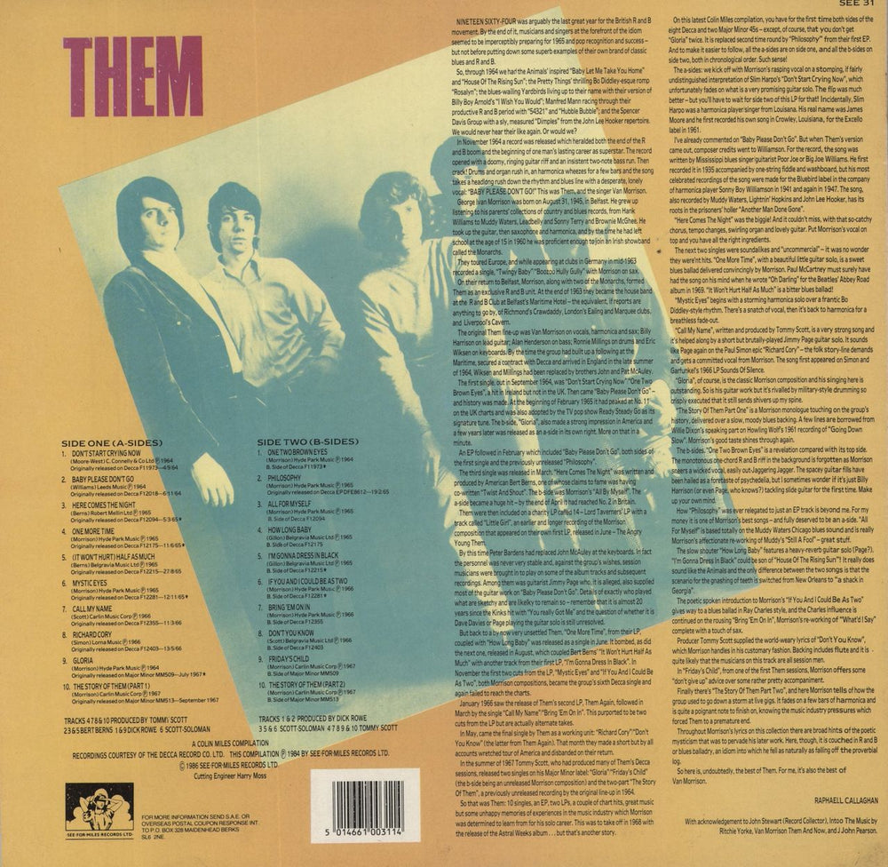 Them Them UK vinyl LP album (LP record) 5014661003114
