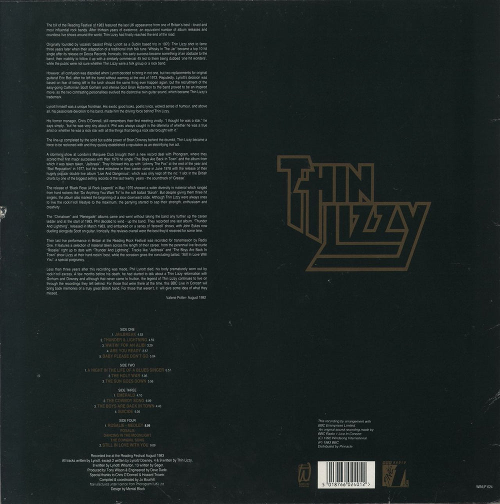 Thin Lizzy BBC Radio One Live In Concert - Green Vinyl - VG UK 2-LP vinyl record set (Double LP Album) 5018766024012