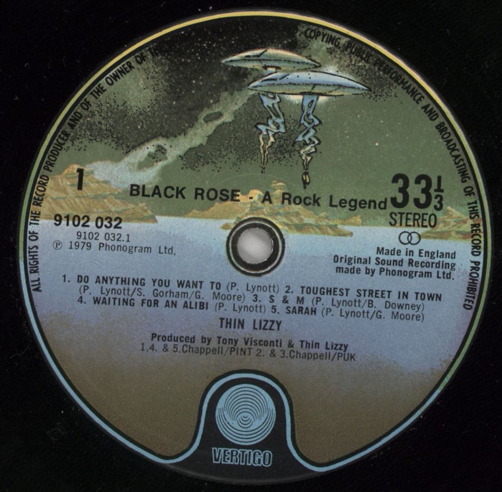 Thin Lizzy Black Rose + Inner - EX UK vinyl LP album (LP record) THILPBL706505